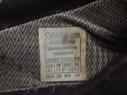Ботинки-кроссовки Columbia Япония