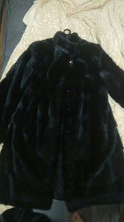 Шуба норковая чёрная
