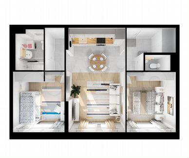 2-к квартира, 56.3 м², 6/33 эт.