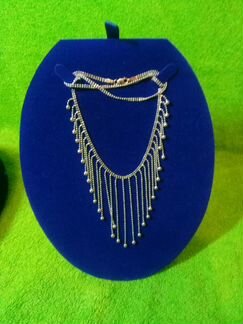 Золотое колье (белое, 585 пр.)