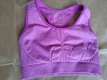 Новый спортивный топ лифчик S фуксия