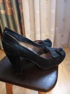 Туфли женские, натуральная замша, размер 40