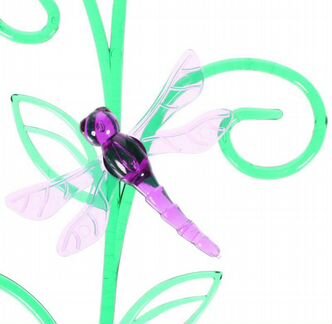 Опора для цветов стрекоза на ветке новая