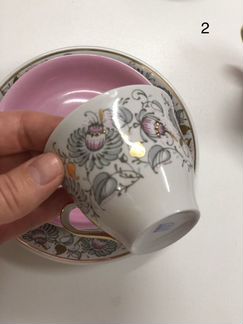 Кофейные чашки трио (тройки) Рига. Рижский фарфор