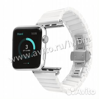 Браслет керамический для Apple Watch 42/44мм белый