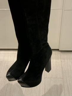 Новые кожаные сапоги на высоком каблуке TJ Collect