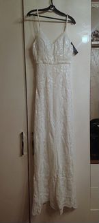 Шикарное белое платье вечернее свадебное размер S