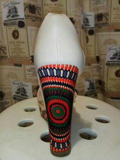Босоножки бежевые с рисунком на платформе 36-37 р