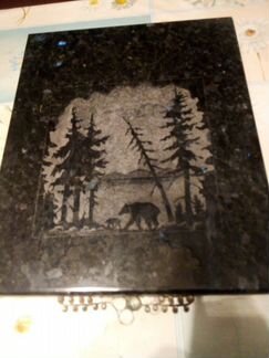 Большая шкатулка ларец из уральского камня 31*23