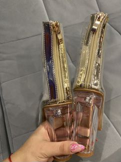 Прозрачные туфли на шнурках