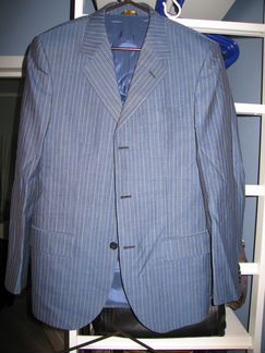 Костюм синий льняной