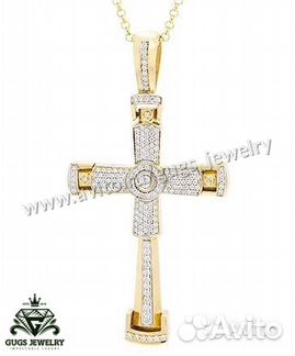 Золотой крест с бриллиантами
