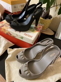 Босоножки туфли Melissa новые черные и серые 39р