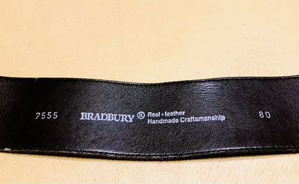Ремень кожаный Bradbury, ручная работа