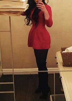 Платье замша