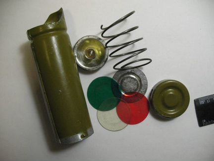 Военный фонарик. 3 цвета стекла