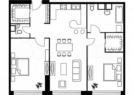 2-к квартира, 108.2 м², 37/37 эт.