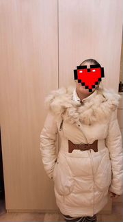 Пуховик белый