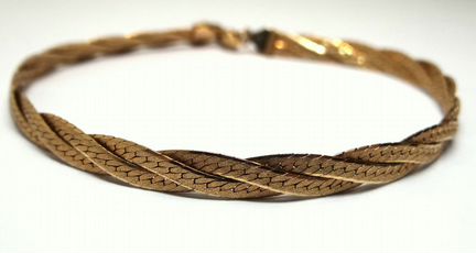 Золотой браслет плоский 585 пробы