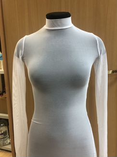 Новое сетчатое платье белое и салатовое XS-S