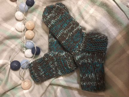 Носки ручной вязки шерстяные