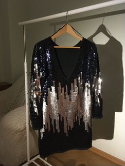 Платье с пайетками zara