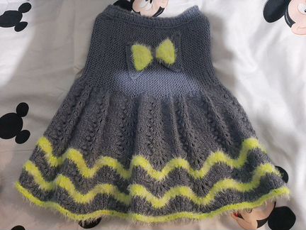 Вязаные юбка и сарафан детские