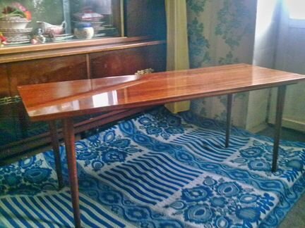 Советский журнальный столик 50Х130, ножки - 48 см