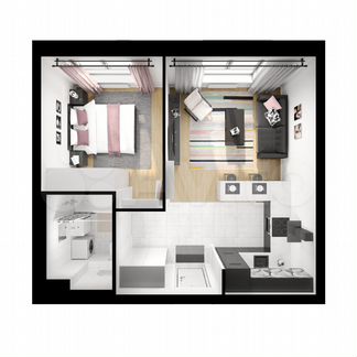 1-к квартира, 41 м², 25/33 эт.