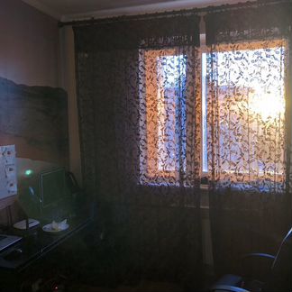 Карниз и шторы венге