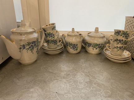 Сервиз чайный гжель и кофейный набор