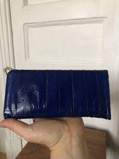 Очечник кожаный синий винтаж