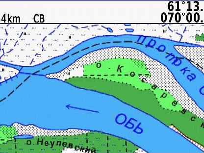 Карта глубин обь garmin