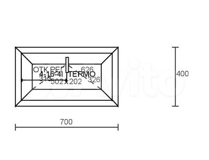 Готовое окно пвх 700*400