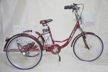 Электровелосипед трехколесный взрослый E-3W 24