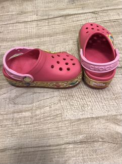 Сабо Crocs с огоньками для девочки, р. 25/8