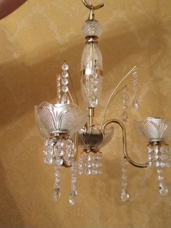 Винтажная хрустальная люстра СССР