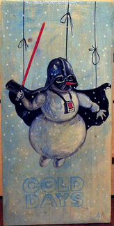 Деревянные открытки (Звёздные войны и Новый год)