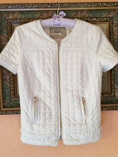 Куртка белая кожаная Zara