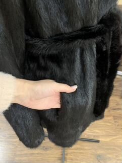 Шуба норковая с капюшоном