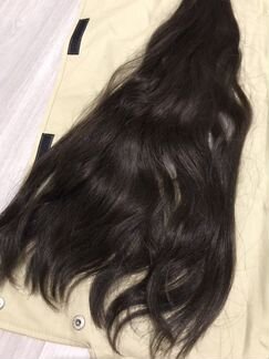 Натуральные волосы на заколках 50 см