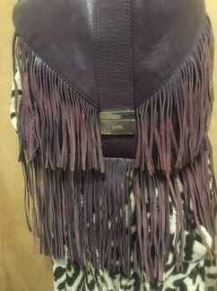 Сумка zara натуральная кожа