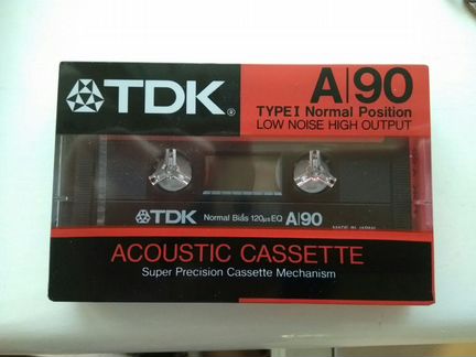 Aудиoкaссета TDK А90(86г) новая