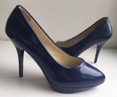 Туфли лодочки синие на 35-36